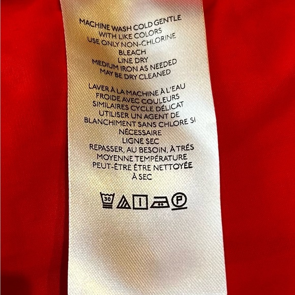 Anthropologie Maeve Red/Orange Cotton Wrap Shirt Size Small. - Picture 7 of 7